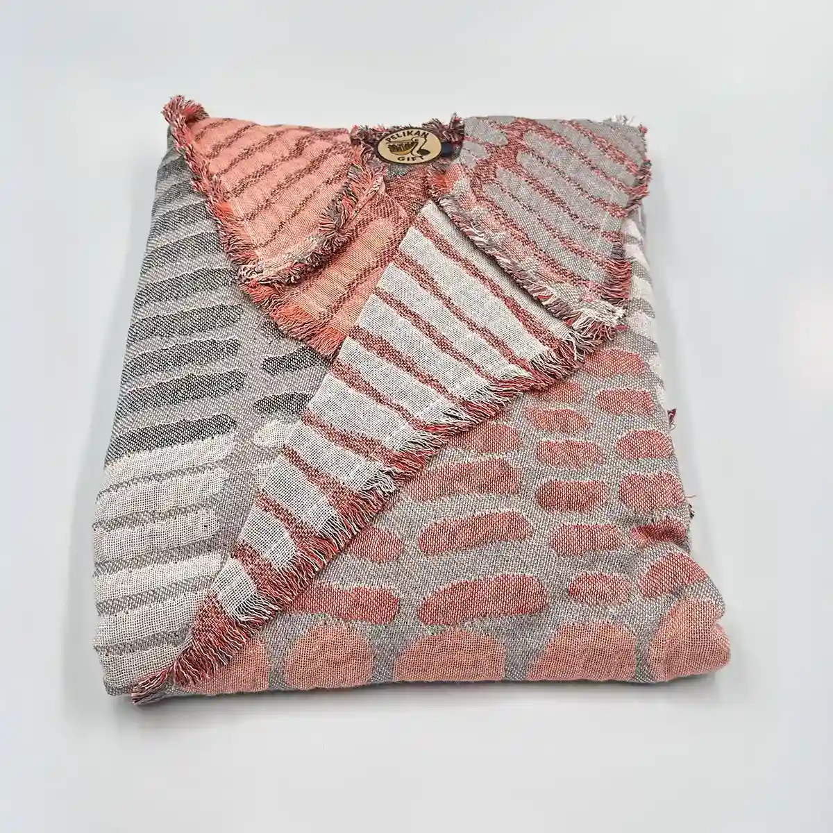 Indian Pattern Bathrobe & Peshtemal Set – 100% Cotton, Traditional Turkish Hammam Towel & Robe - Image 4