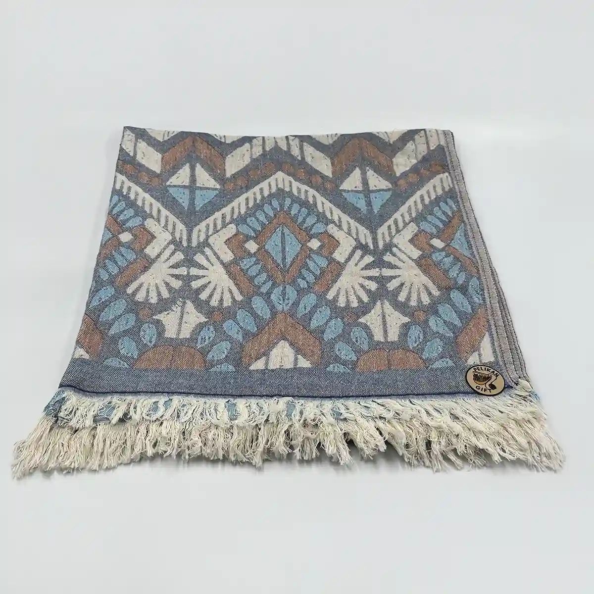 pestamal gri mavi desenli 02 pelikan gift